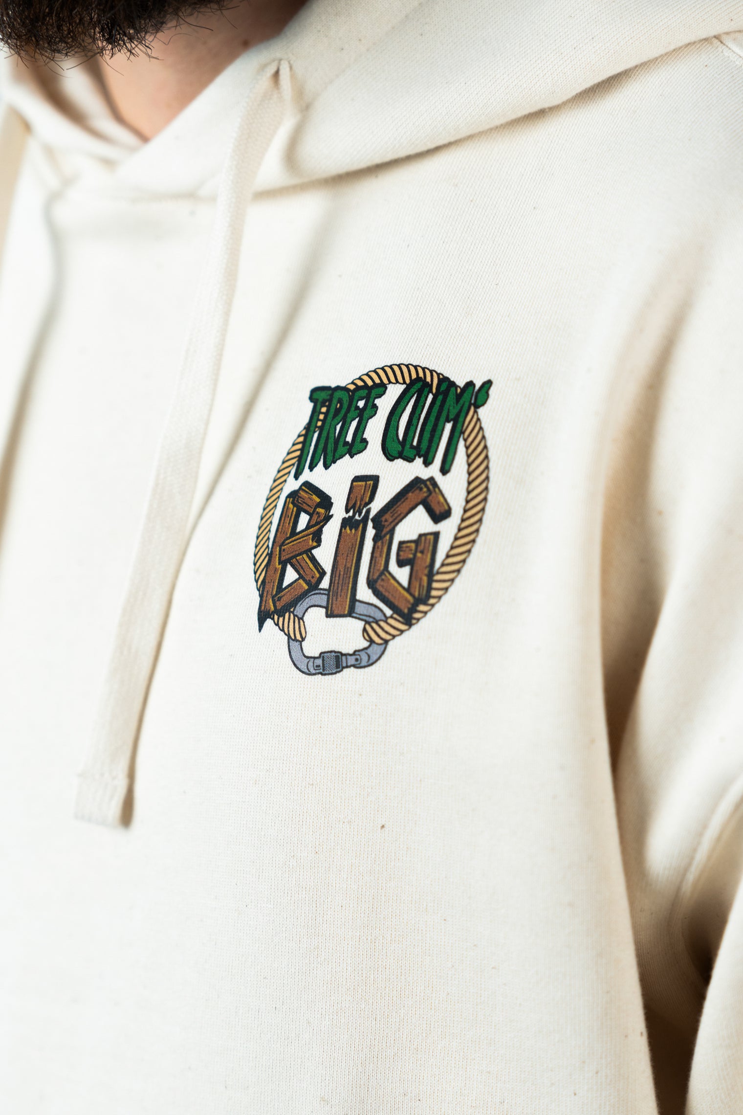 Tree Clim' Big "Original" Hoodie - Natural Raw