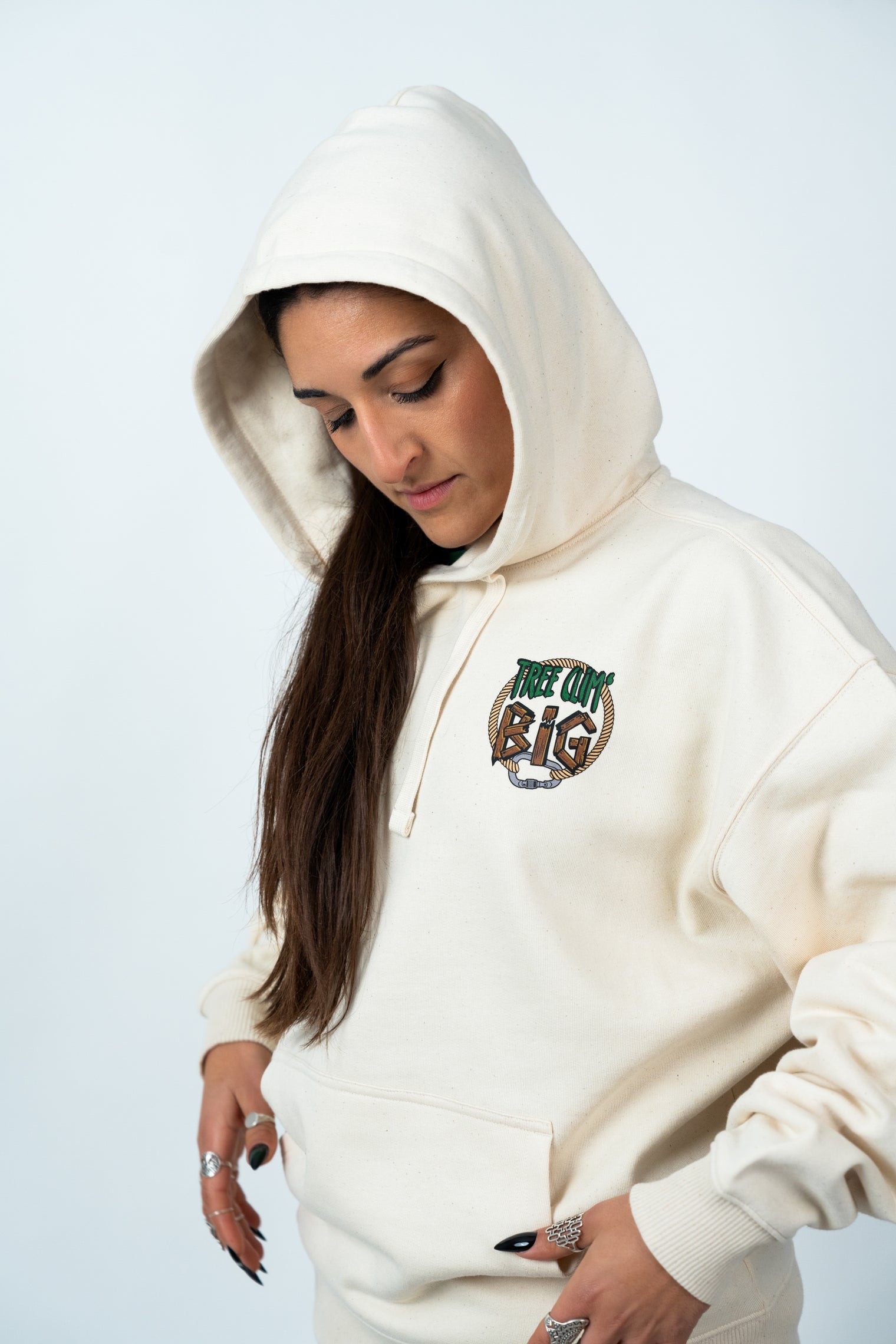 Tree Clim' Big "Original" Hoodie - Natural Raw